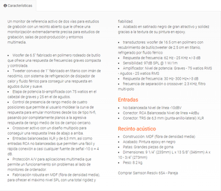 Monitores estudio Samson Resolv 65a