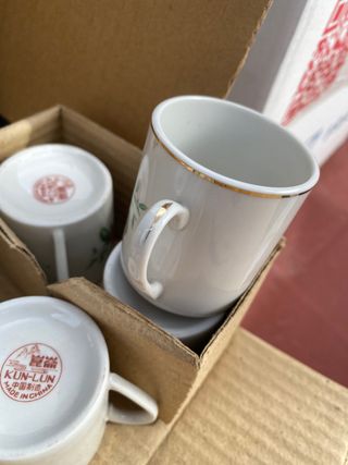 Dos vajillas de café antiguas 6 piezas