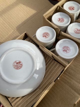 Dos vajillas de café antiguas 6 piezas