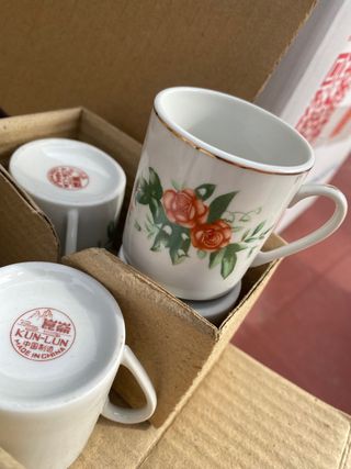 Dos vajillas de café antiguas 6 piezas