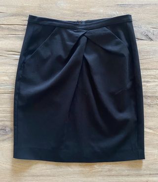 Falda negra Sita Murt con drapeado talla 38