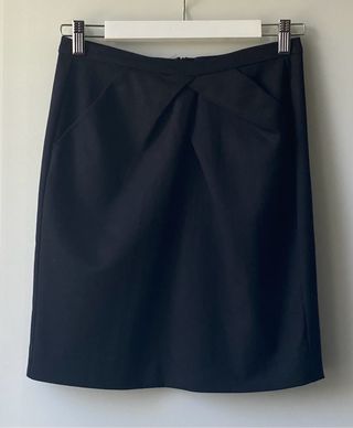 Falda negra Sita Murt con drapeado talla 38