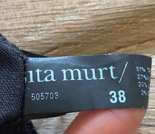 Falda negra Sita Murt con drapeado talla 38