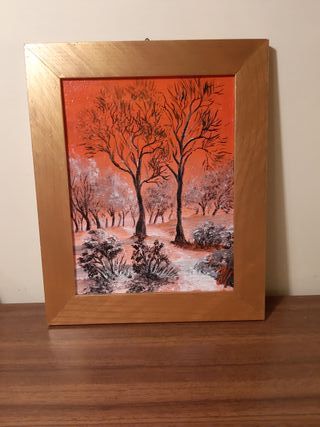 dipinto olio su maonite 30*25