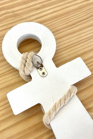 Perchero ancla de madera