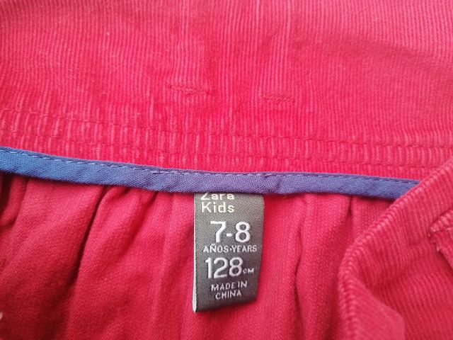 falda de niña de pana talla 6/7años