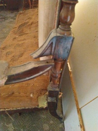 trisillo de caoba roto sofá antiguo sillón