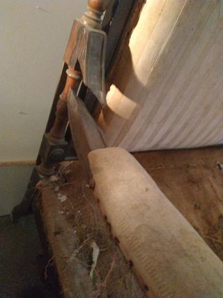 trisillo de caoba roto sofá antiguo sillón