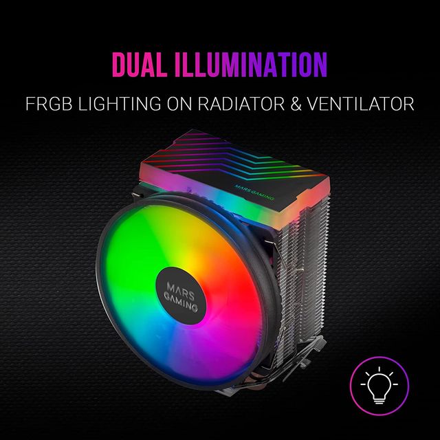 Disipador CPU dual RGB 3 tubos