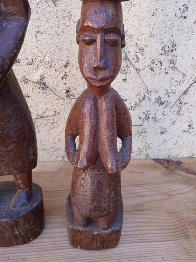 tótem africano madera maciza caoba TRIBU YORUBA