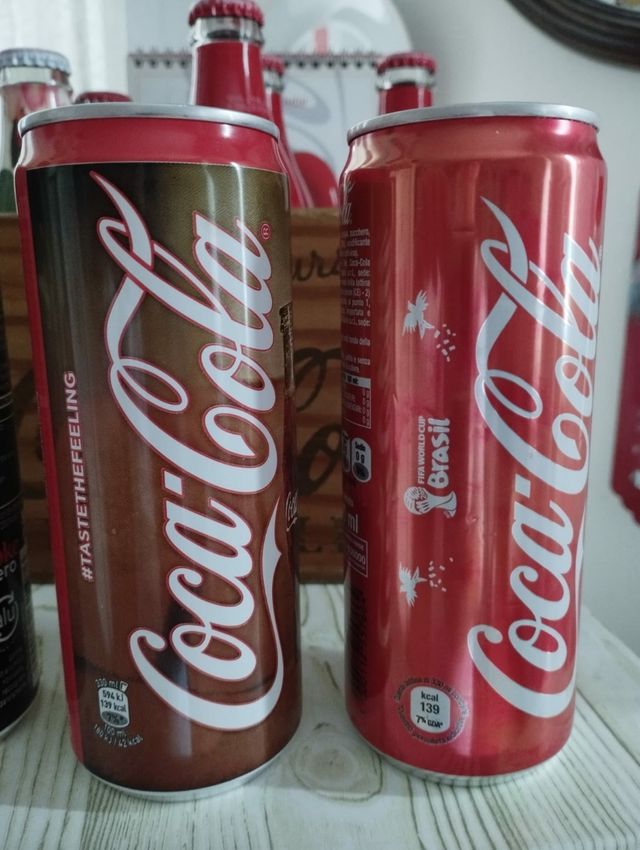 2lattine coca cola da collezzione