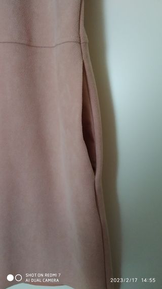 Vestido Zara rosa palo antelina