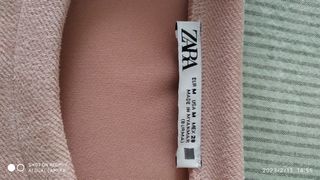 Vestido Zara rosa palo antelina