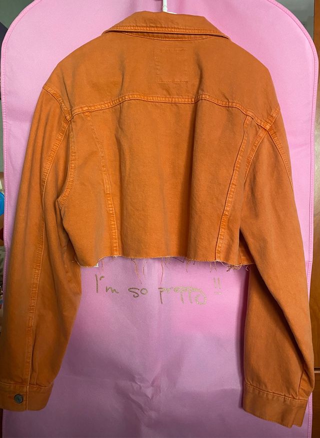 Cazadora vaquera cropped oversize M