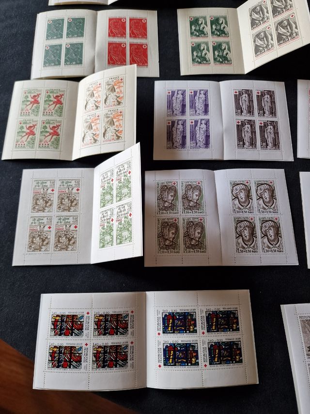 FRANCIA SELLOS 31 CARNETS 1965 A 1992