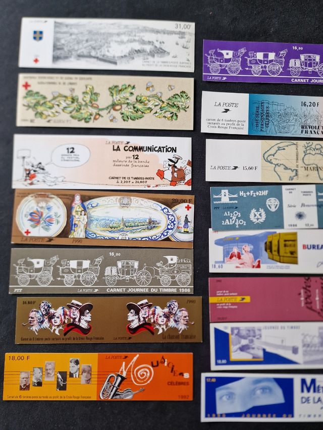 FRANCIA SELLOS 31 CARNETS 1965 A 1992