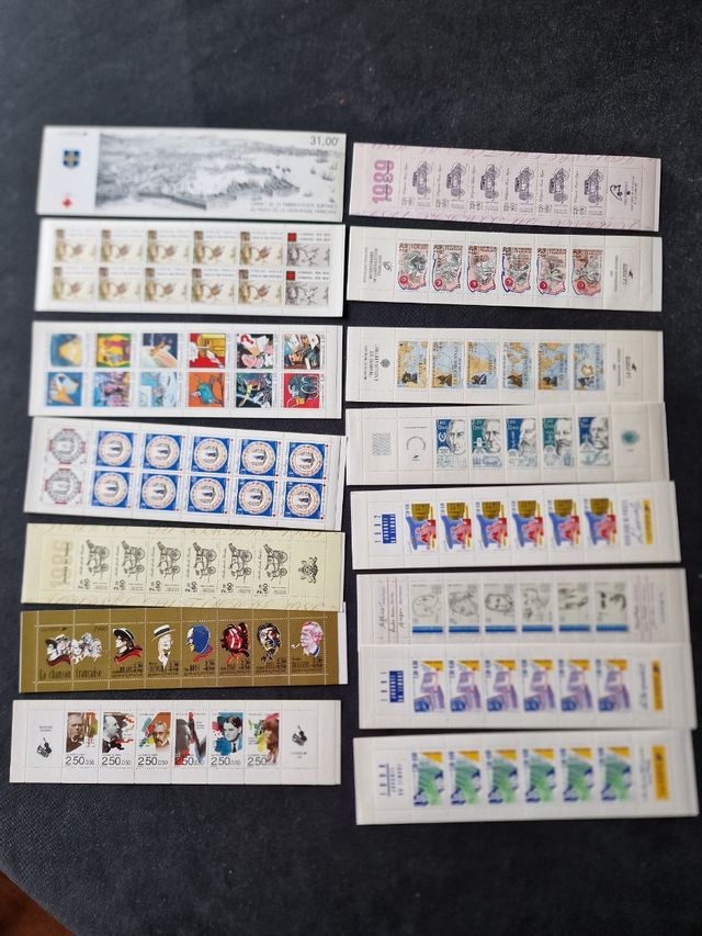 FRANCIA SELLOS 31 CARNETS 1965 A 1992