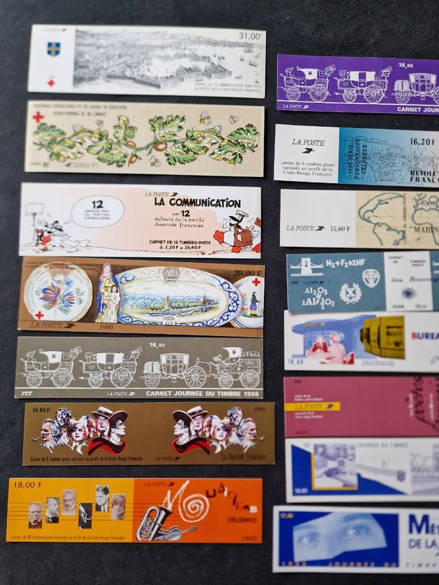 FRANCIA SELLOS 31 CARNETS 1965 A 1992
