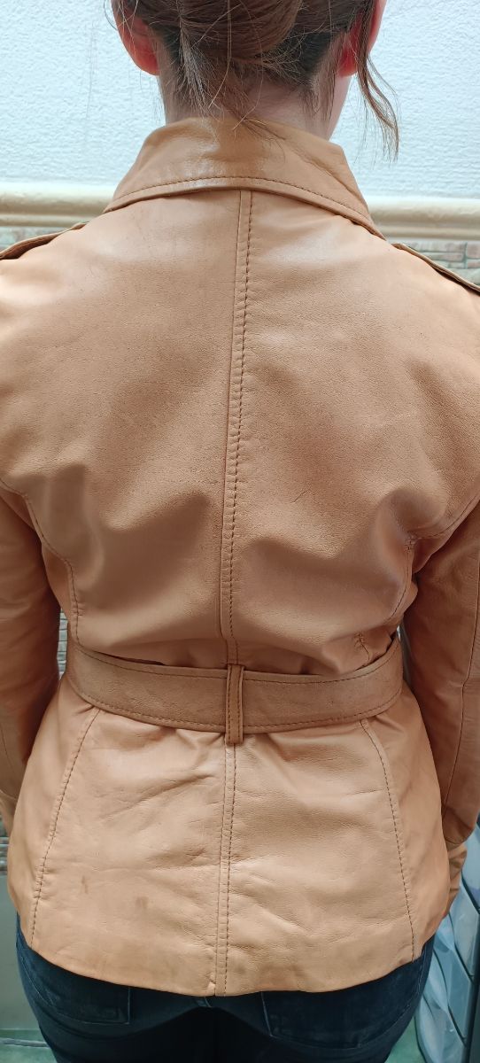 chaqueta de piel auténtica.