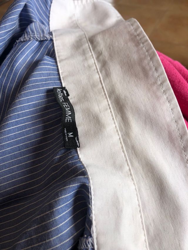 Camisa azul y blanco de Lefties