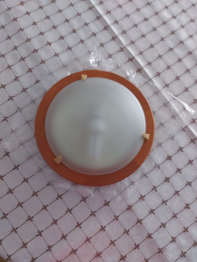 Plafón madera y cristal 30cm