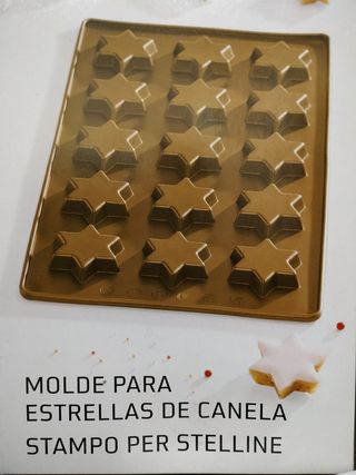 MOLDE SILICONA MAGDALENAS Y ESTRELLAS DE CANELA