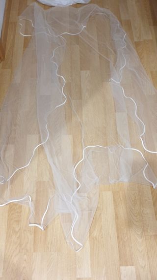 talla 42 vestido novia velo y can can