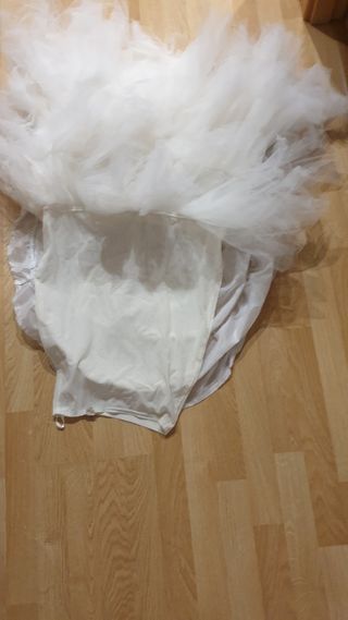 talla 42 vestido novia velo y can can