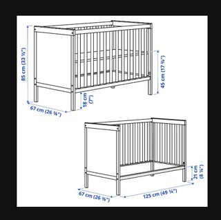Cuna de Ikea Sundvik 120x60 BLANCA
