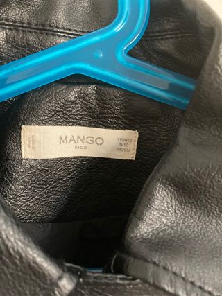 Cazadora cuero niña MANGO 9-10años
