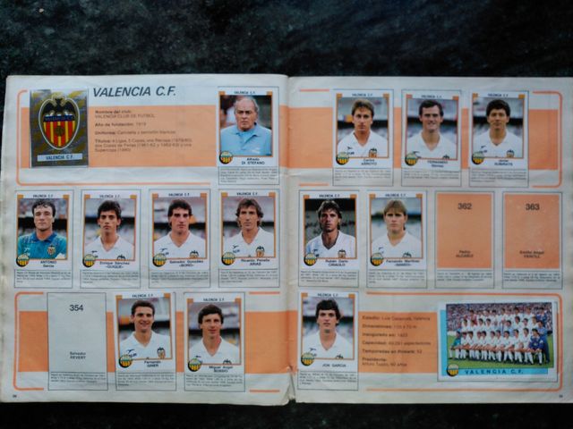 Álbum cromos Panini Liga fútbol 87-88 