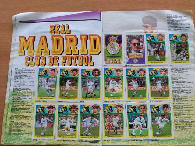 Álbum de cromos Liga fútbol 93-94