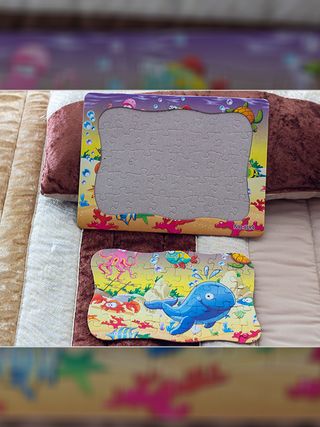 Puzzle colorido de animais do oceano – 40 peças