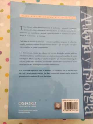 Principios de anatomía y fisiología. Edt Oxford 9e