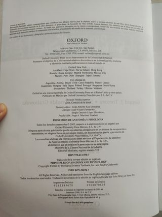 Principios de anatomía y fisiología. Edt Oxford 9e