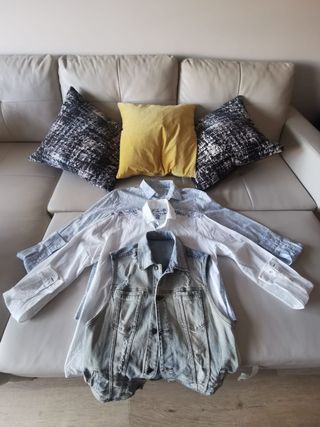 Lote de camisas y chaleco vaquero de Zara Man