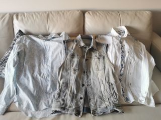 Lote de camisas y chaleco vaquero de Zara Man