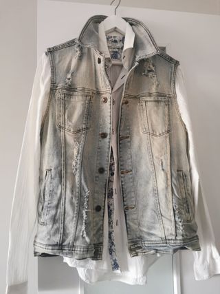 Lote de camisas y chaleco vaquero de Zara Man