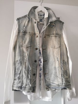 Lote de camisas y chaleco vaquero de Zara Man