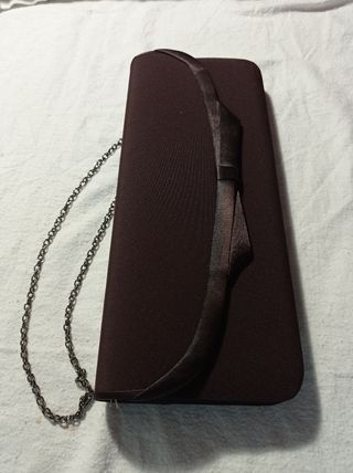 Cartera/bolso de fiesta color chocolate MENBUR