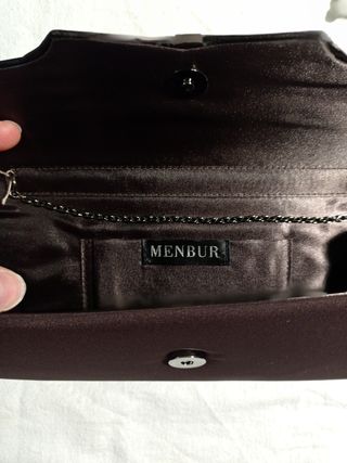 Cartera/bolso de fiesta color chocolate MENBUR