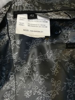 Traje Chaqueta (puesta banda, fiesta fin de curso)