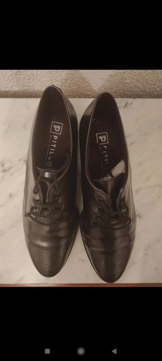 Zapatos Pitillos con cordones, talla 38
