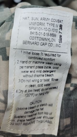 Sombrero Militar USA Talla 7 3/8