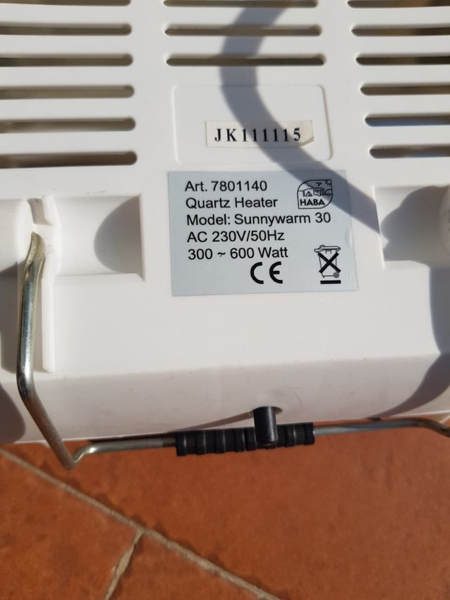 Stufetta al quarzo, usata.