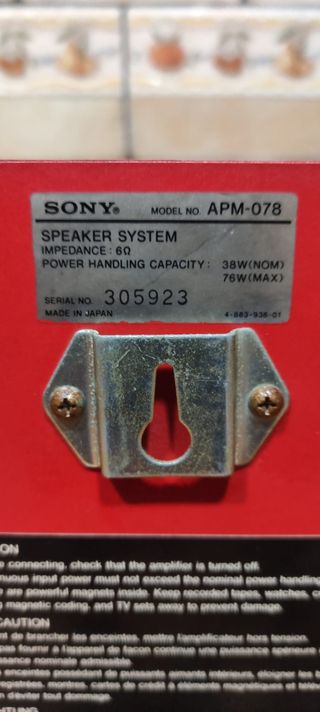 altavoces Sony APM 078 Edición Limitada