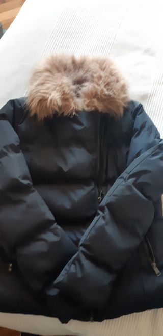 cazadora plumifero  azul talla M