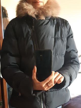 cazadora plumifero  azul talla M