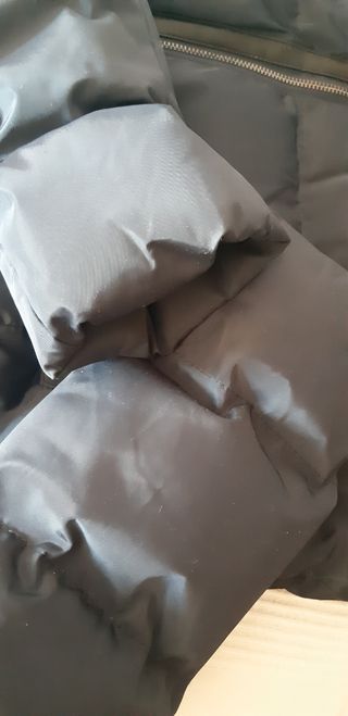 cazadora plumifero  azul talla M
