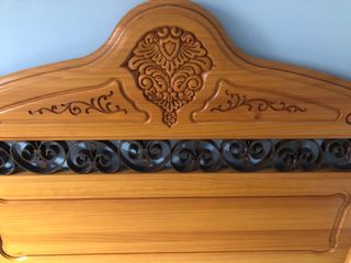 DORMITORIO JUVENIL DOBLE MADERA MACIZA Y FORJA